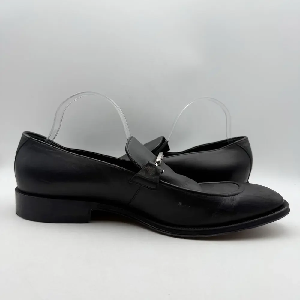 BOSS Mens Derrek Bit Loafers US 11 EU 44 Black Leather GUC